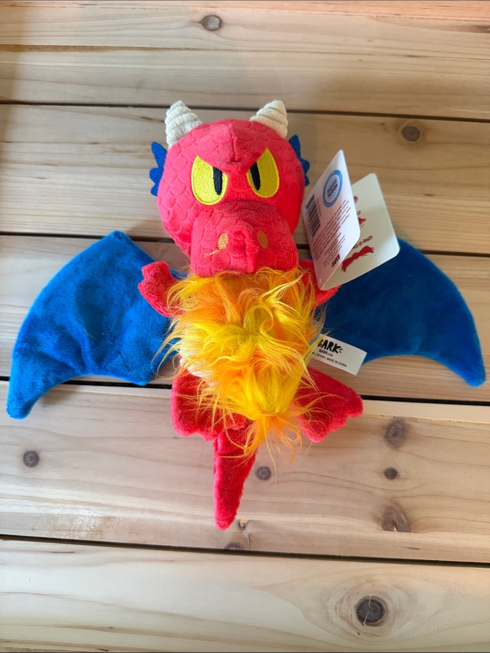 NWT Bark Wetbeard The Dragon Squeaky and Crinkle Toy